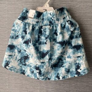 Zella Blue Abstract Mini Skirt